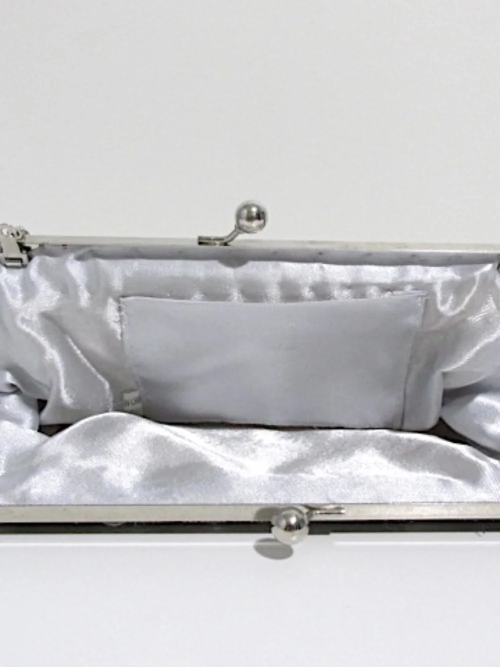 Silver & Grey Sequined Evening Shoulder Bag - Picture 6 of 8